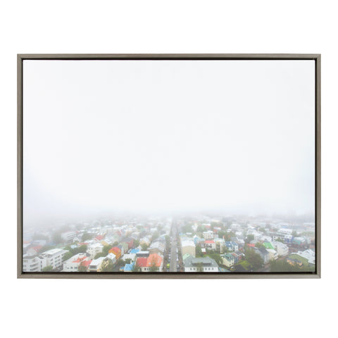 Sylvie Foggy Cityscape Framed Canvas by Alicia Abla