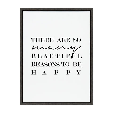Sylvie So Many Reasons To Be Happy Framed Canvas by Maggie Price
