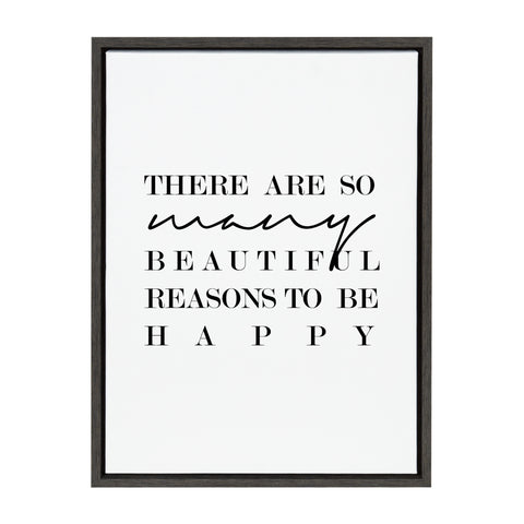 Sylvie So Many Reasons To Be Happy Framed Canvas by Maggie Price