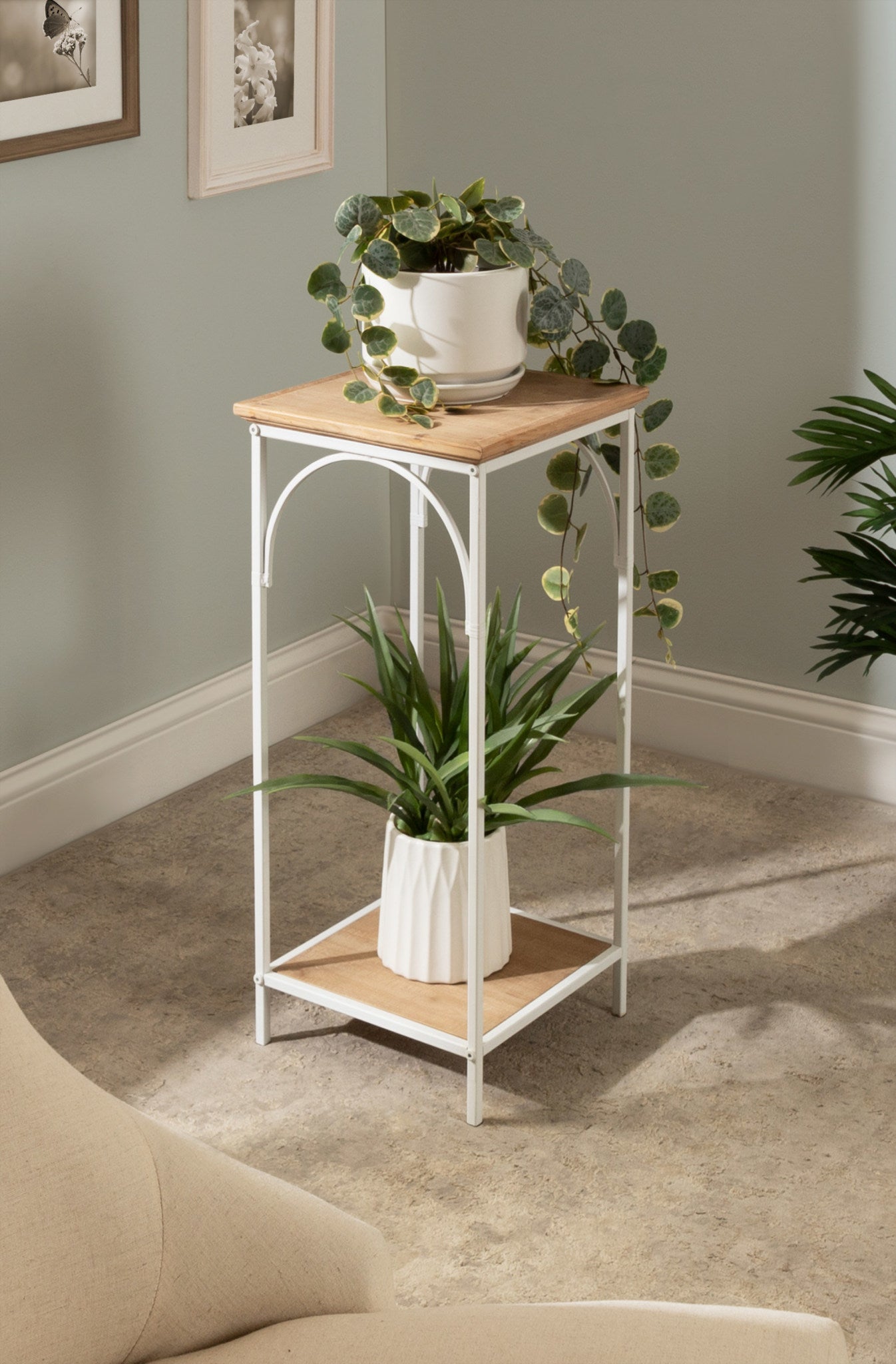 Anthea Wood and Metal End Table