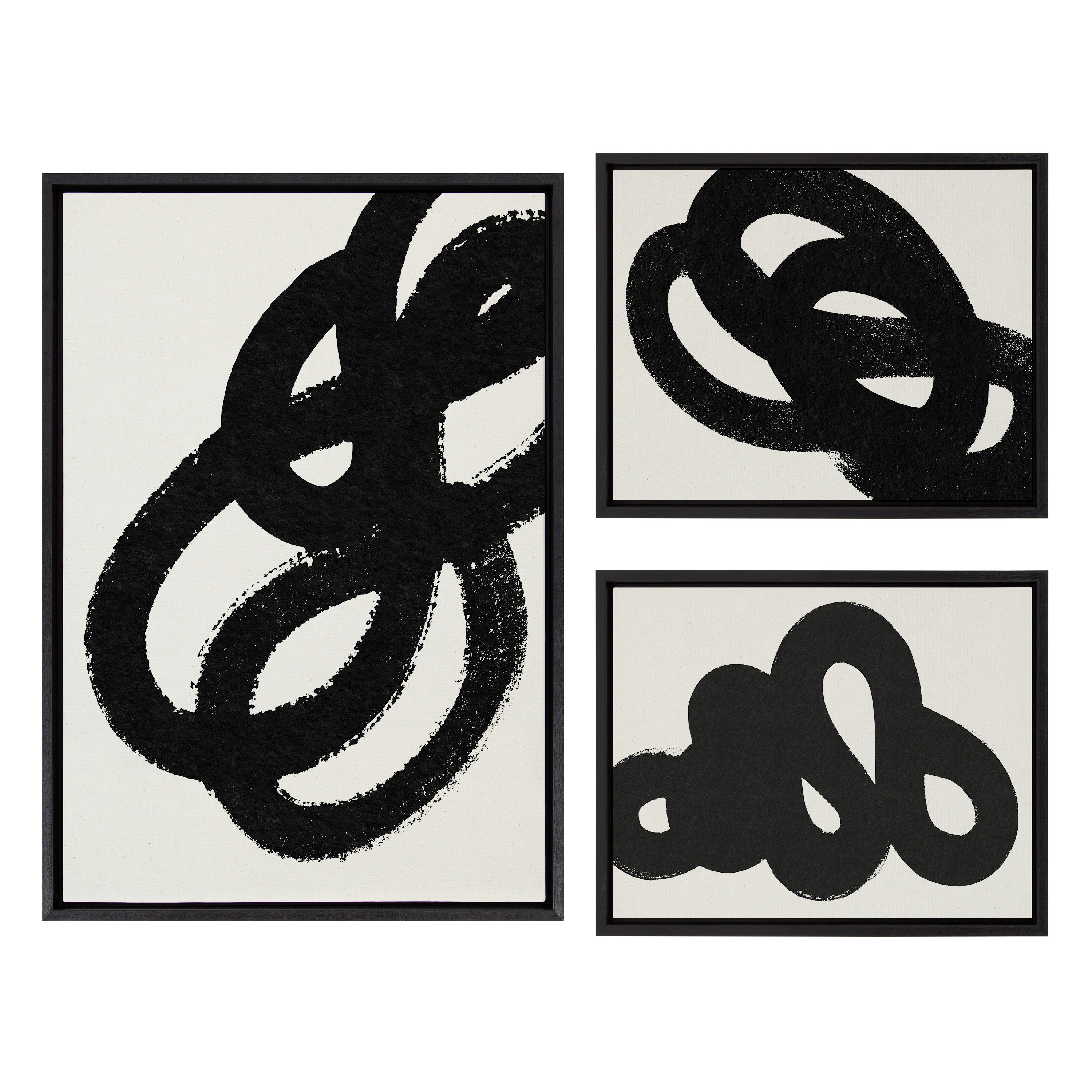 Sylvie Black Path, Follow the Path and This Way Framed Canvas by Rocket Jack