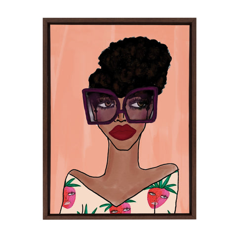 Sylvie Fashion Girl 3 Framed Canvas by Kendra Dandy of Bouffants and Broken Hearts