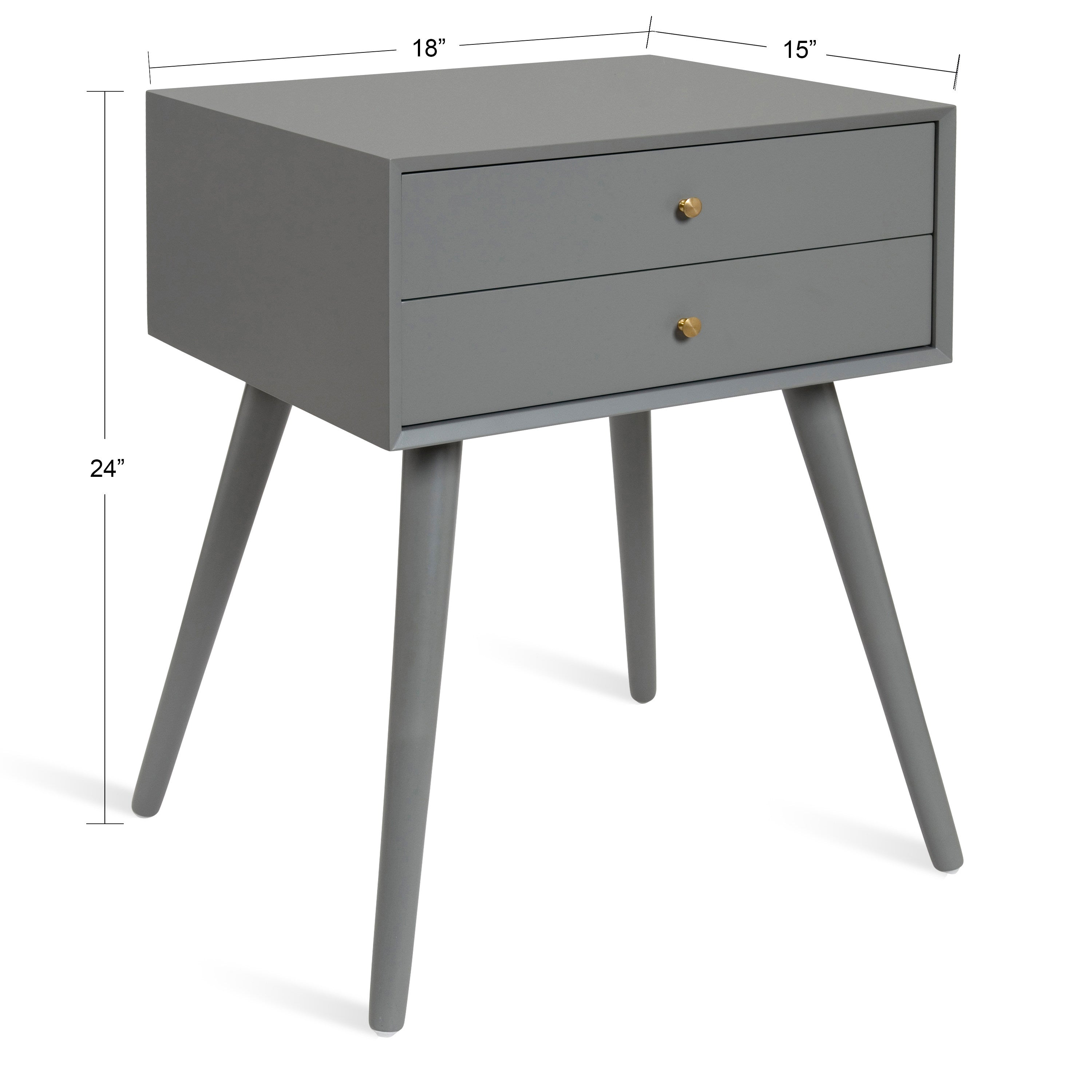 Finco Side Table with 2 Drawers