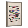 Blake Abstract Sticks 5 Framed Printed Glass by Jessi Raulet of Ettavee