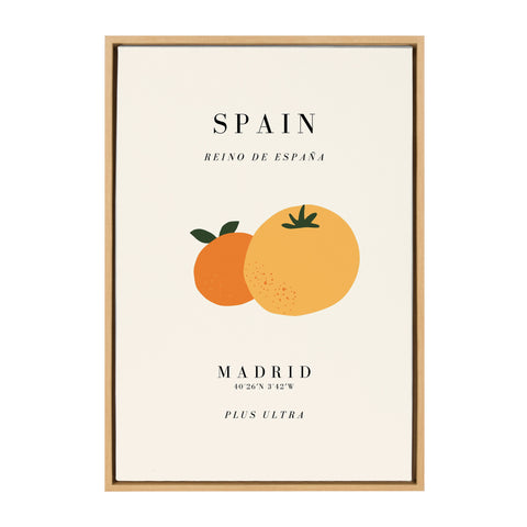 Sylvie Travel Poster Spain Framed Canvas by Chay O.