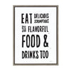 Sylvie Eat Delicious Food Framed Canvas by Statement Goods