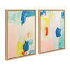 Sylvie Pop of Color I and II Framed Canvas Art Set by Amy Lighthall