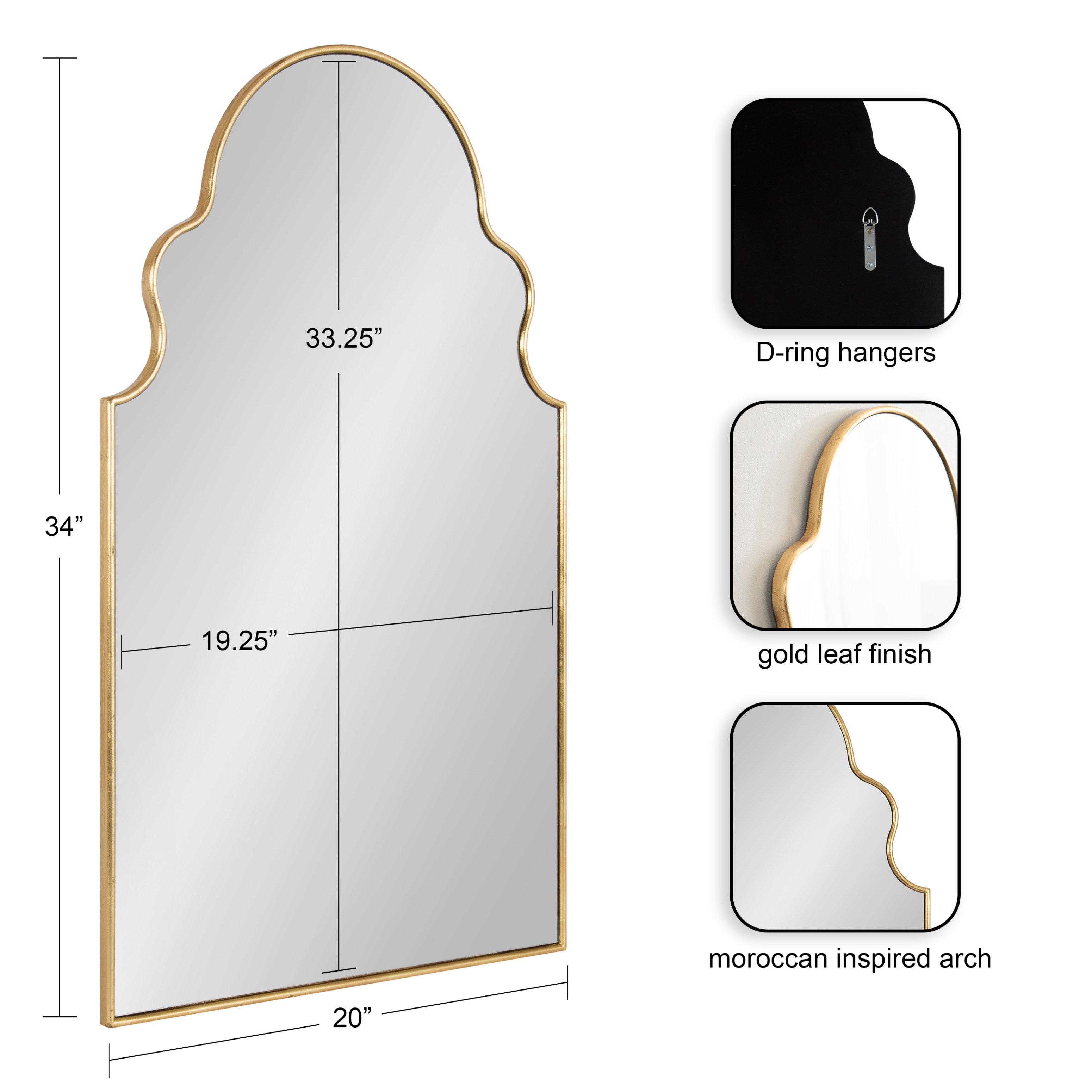 Vania Moroccan Arch Wall Mirror