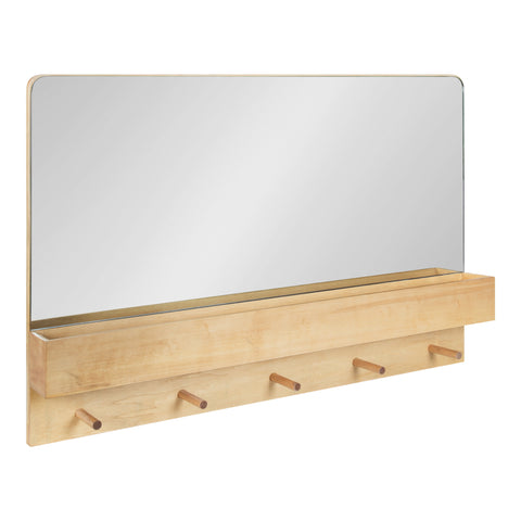 Astora Wall Mirror with Hooks