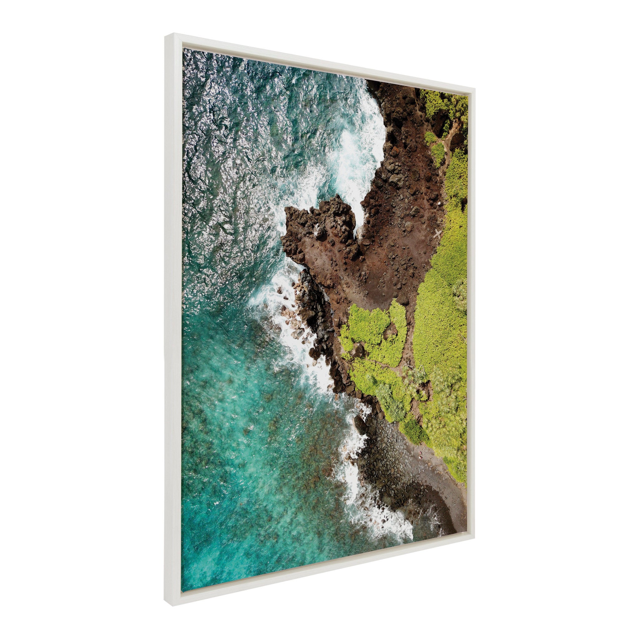 Sylvie Going back to Maui Framed Canvas by Rachel Bolgov