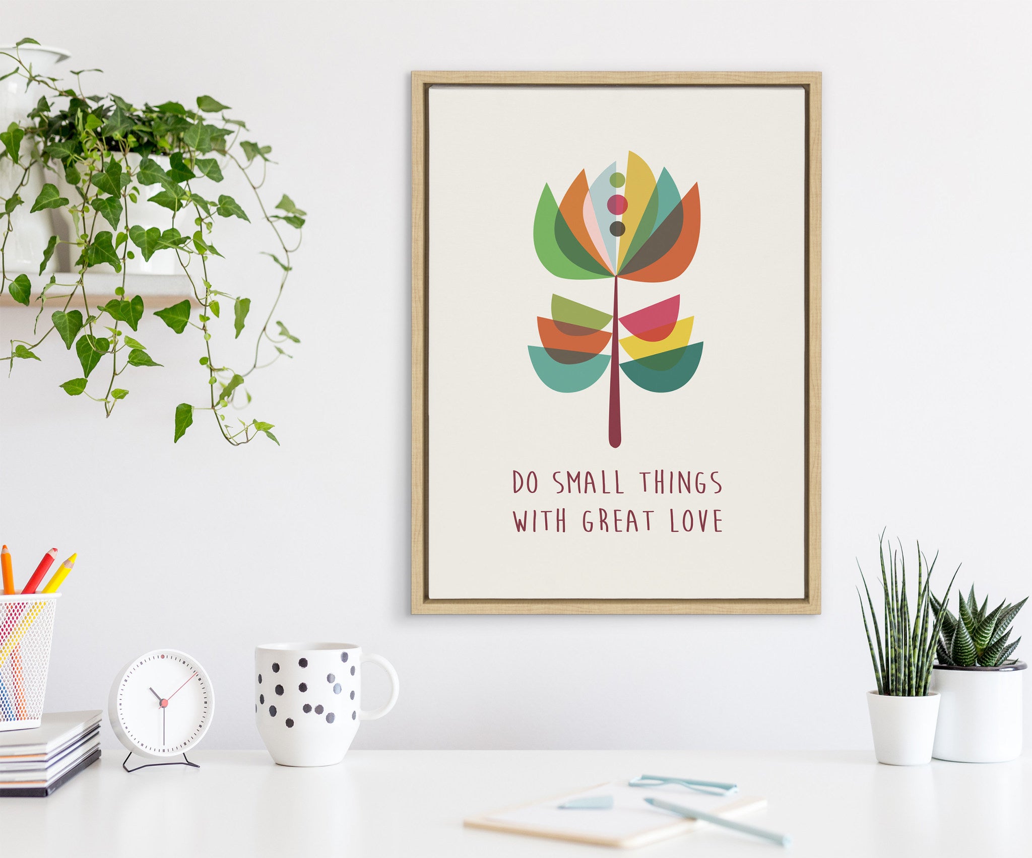 Sylvie Great Love Framed Canvas by Rachel Lee of My Dream Wall