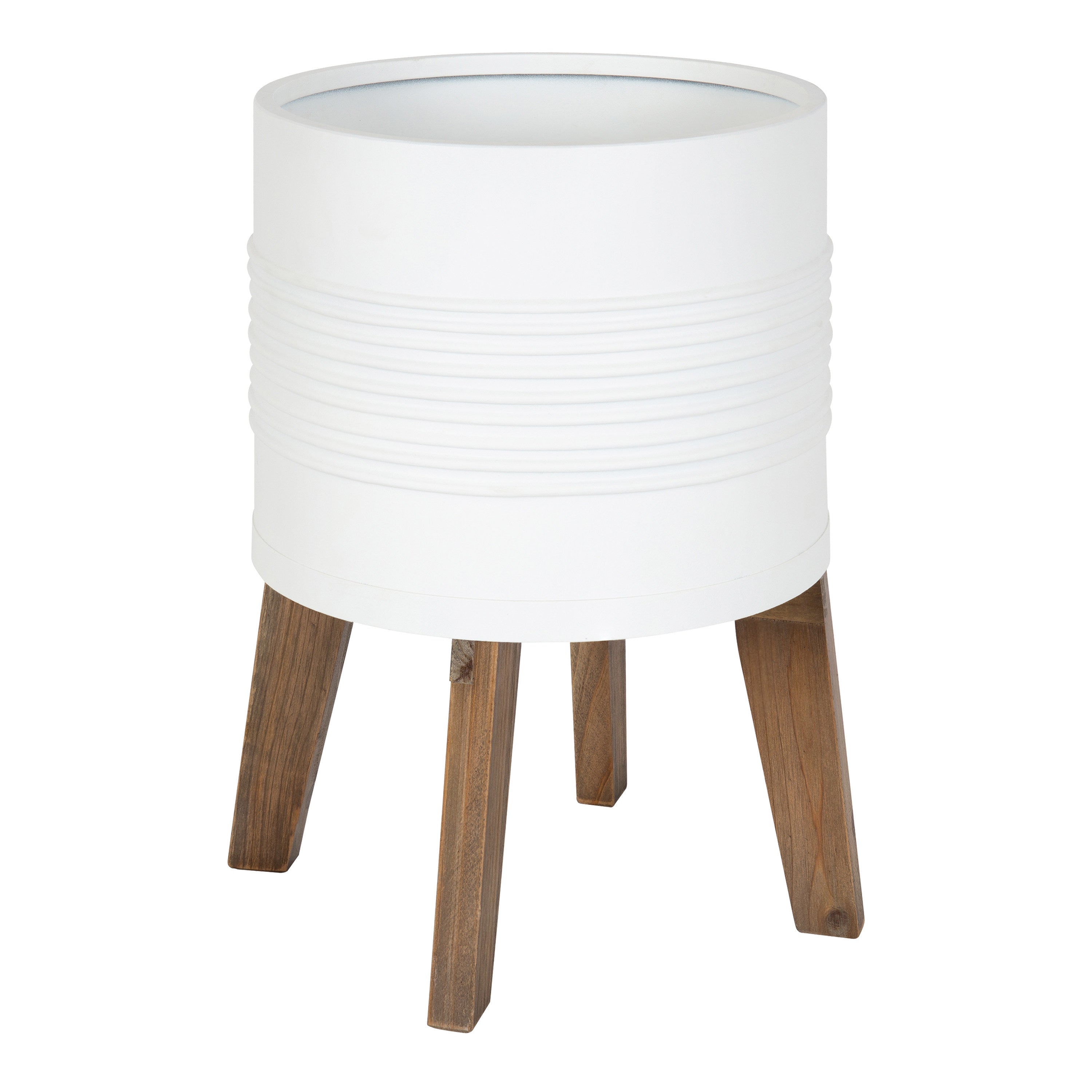 Gavri Metal Planter with Wood Stand