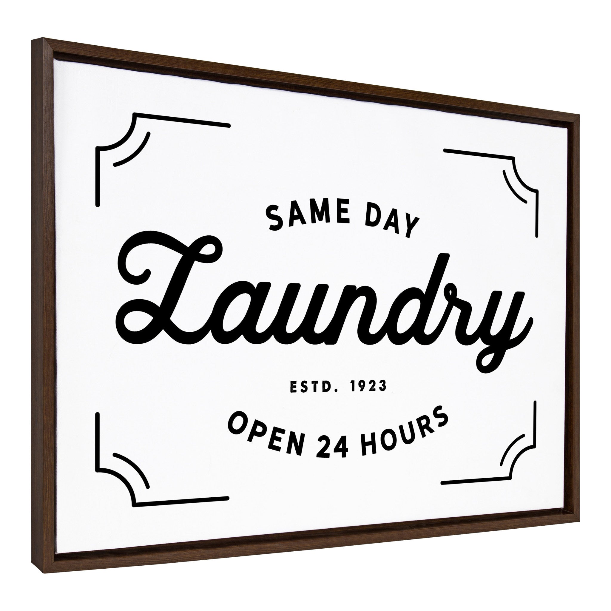 Sylvie Same Day Laundry White Framed Canvas by Maggie Price of Hunt and Gather Goods