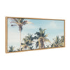 Sylvie Coastal Coconut Palm Tree Beach Framed Canvas by The Creative Bunch Studio