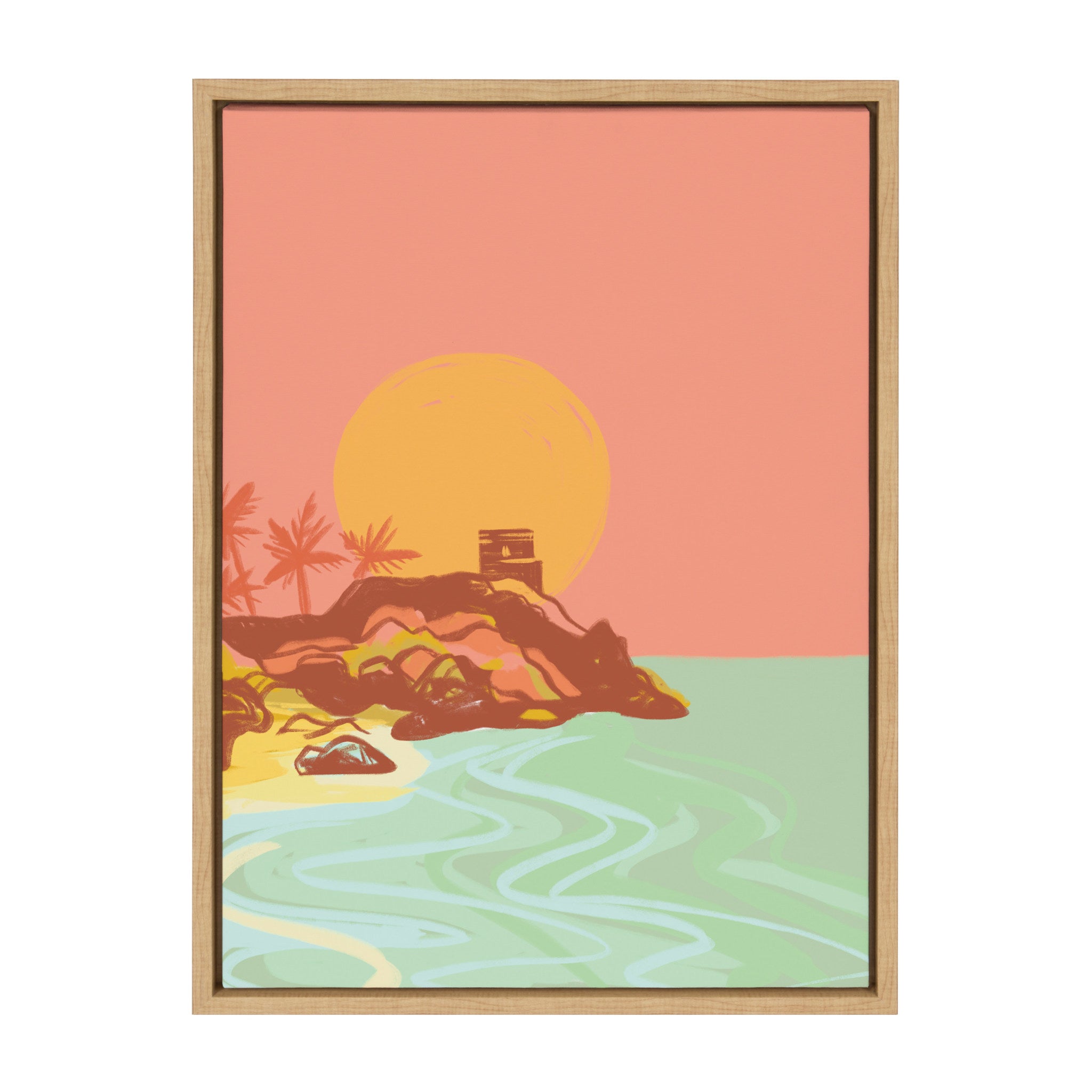 Sylvie Tulum Ruins Framed Canvas by Kasey Free
