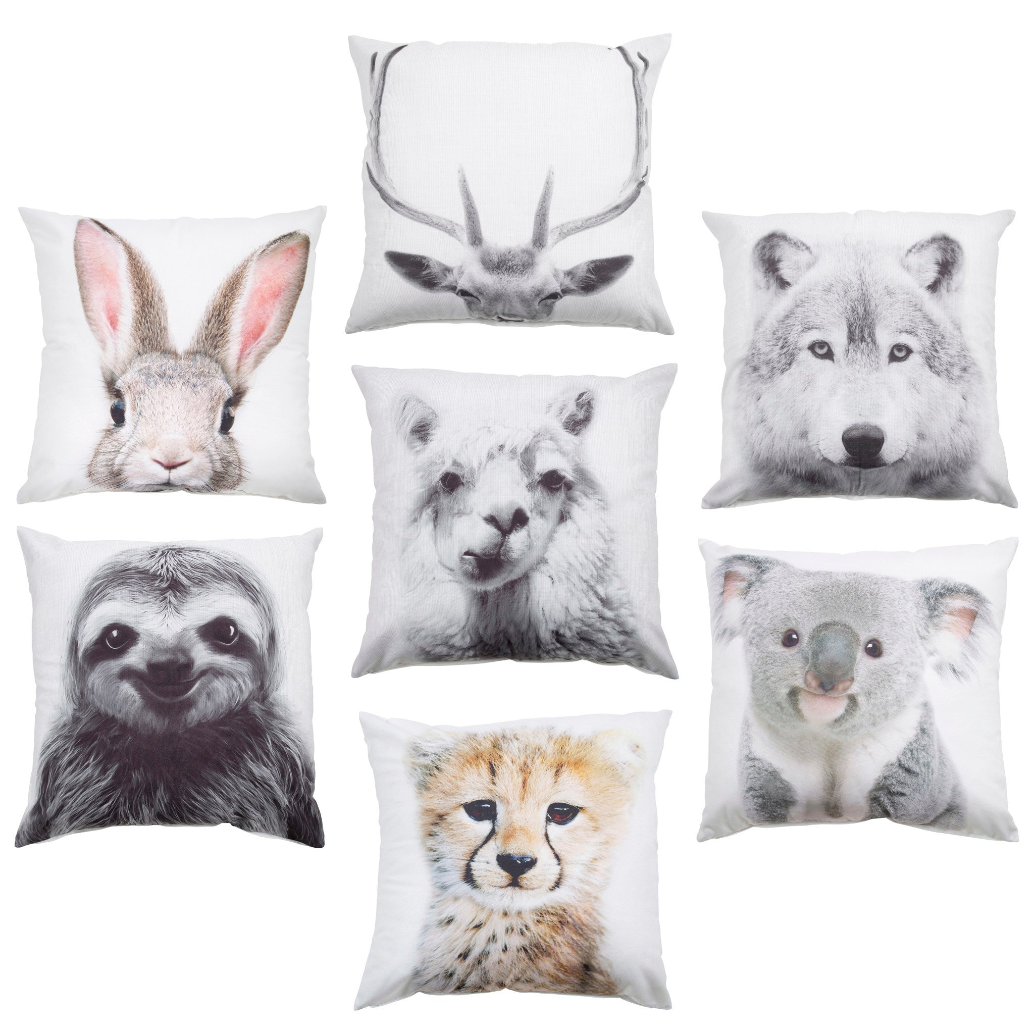 Como Deer Print Throw Pillow Cover