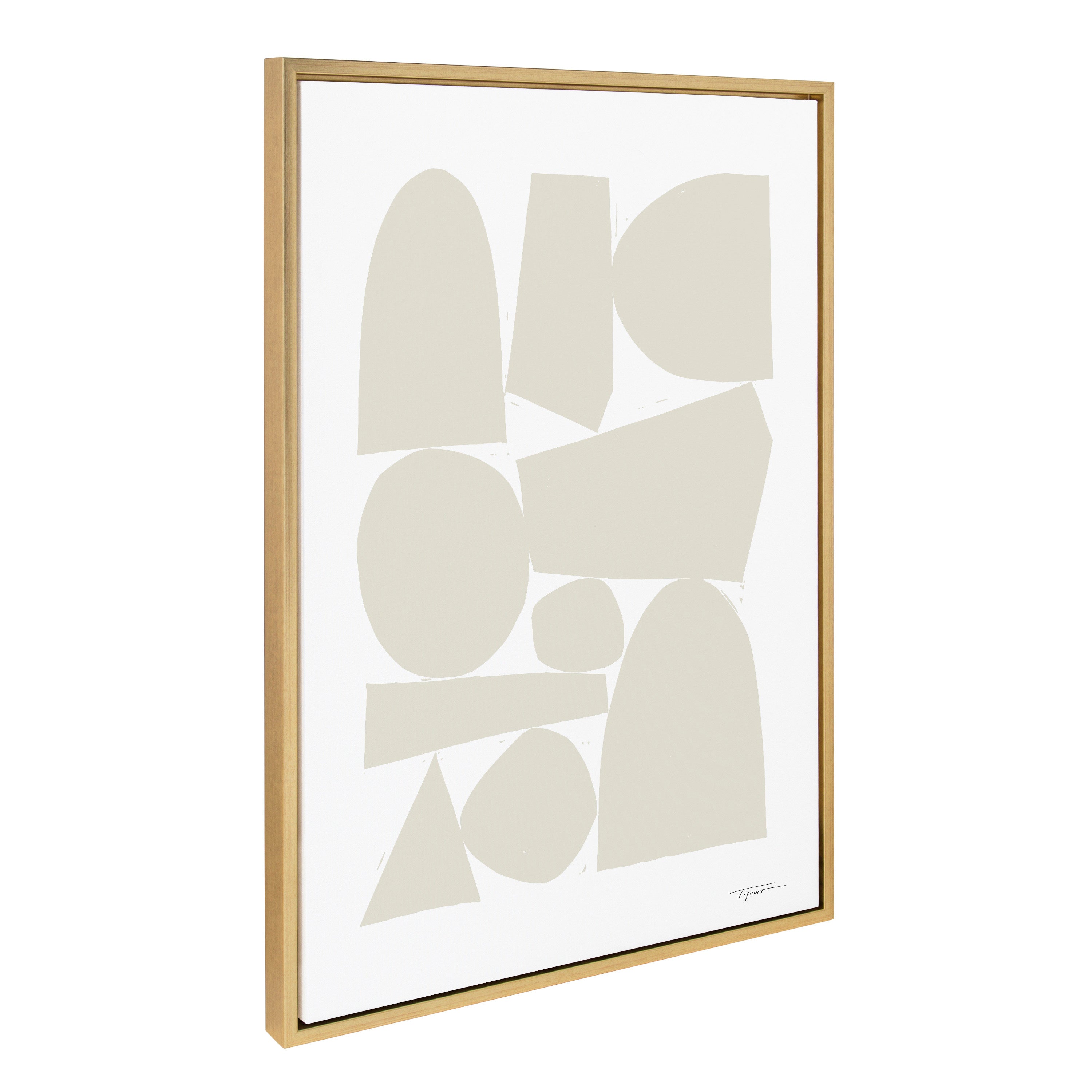 Sylvie Constructed II Neutral Framed Canvas by Statement Goods