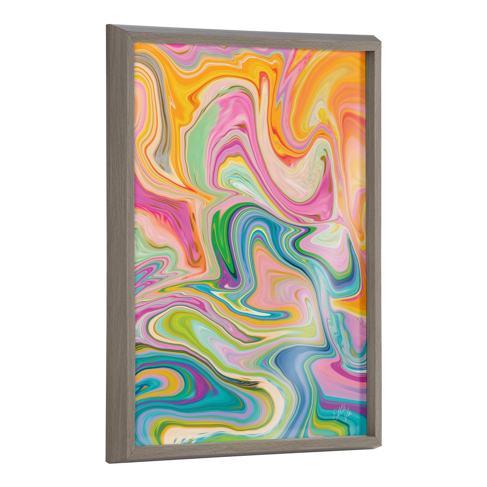 Blake Marble 27 Framed Printed Glass by Jessi Raulet of Ettavee