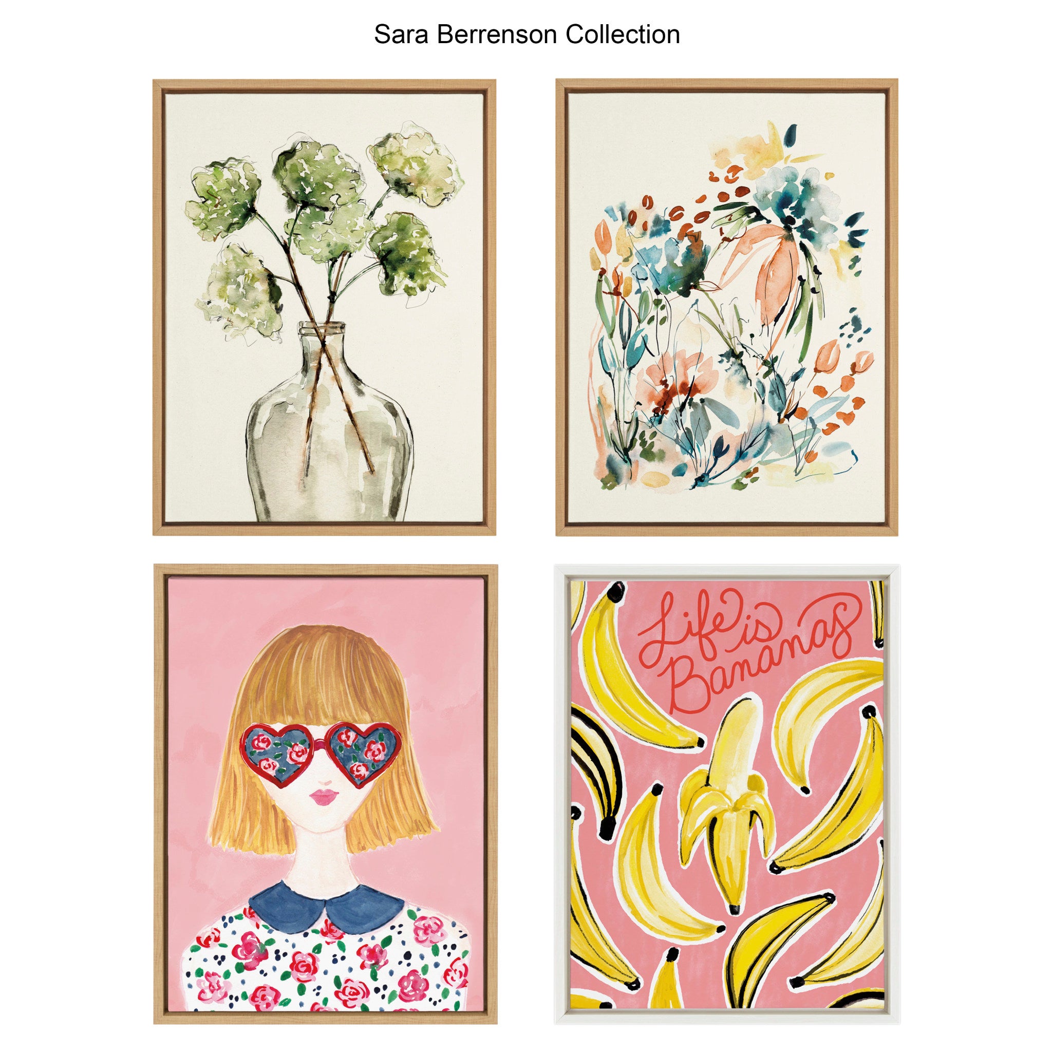 Sylvie Houseplants Framed Canvas by Sara Berrenson