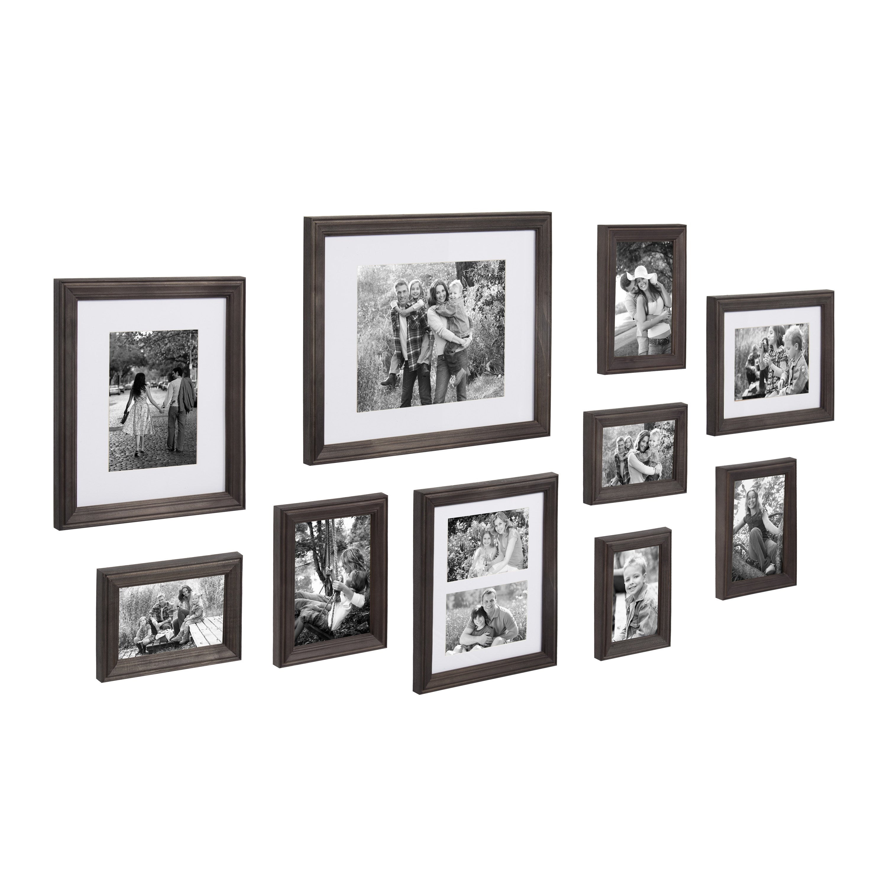 Kate and Laurel Bordeaux 10-piece Wood Gallery Wall Picture Frame