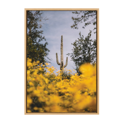 Sylvie Desert Flowers Framed Canvas by Patricia Hasz of Patricia Rae Photography