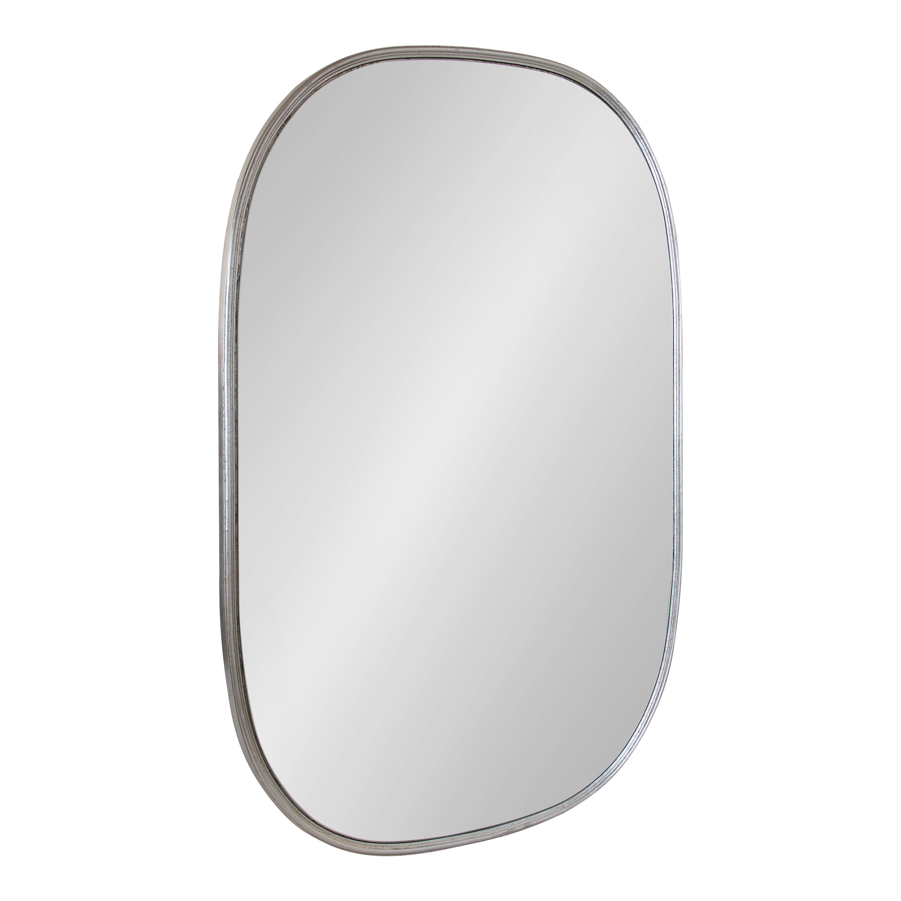 Mia Modern Tray Frame Wall Mirror - Silver