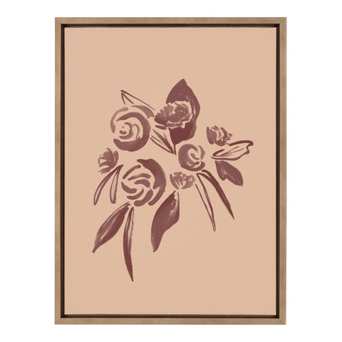 Sylvie Painted Floral Framed Canvas by Kate Aurelia Holloway