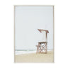 Sylvie Wood Ocean Beach Lifeguard Tower Framed Canvas by The Creative Bunch Studio