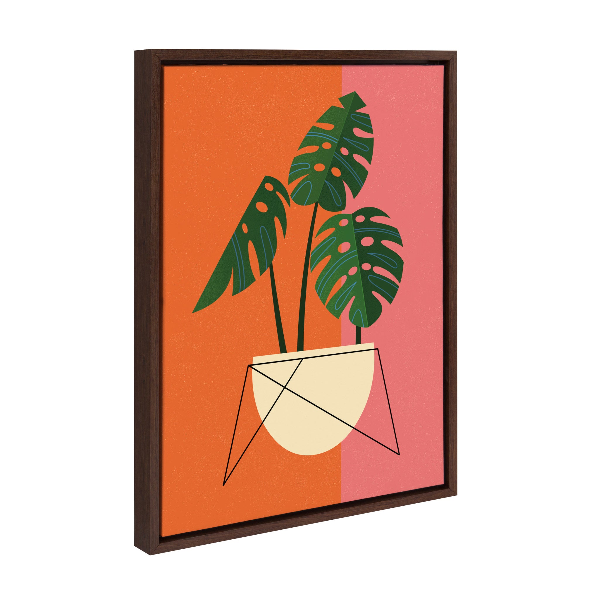 Sylvie Monstera Framed Canvas by Amber Leaders Designs