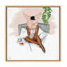 Sylvie Book Bed And Faith Framed Canvas by Mary Joak