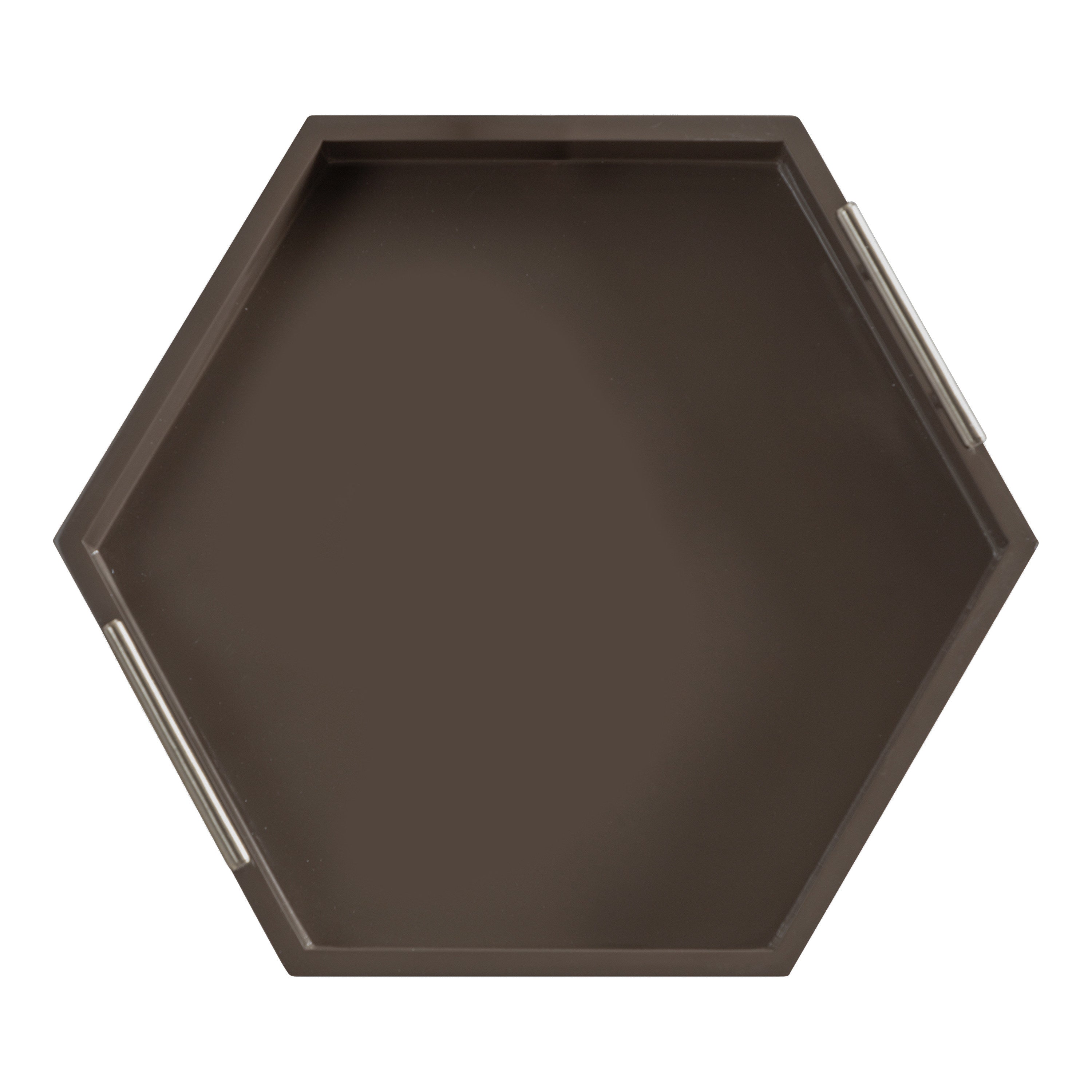 Lipton Hexagon Decorative Tray with Metal Handles