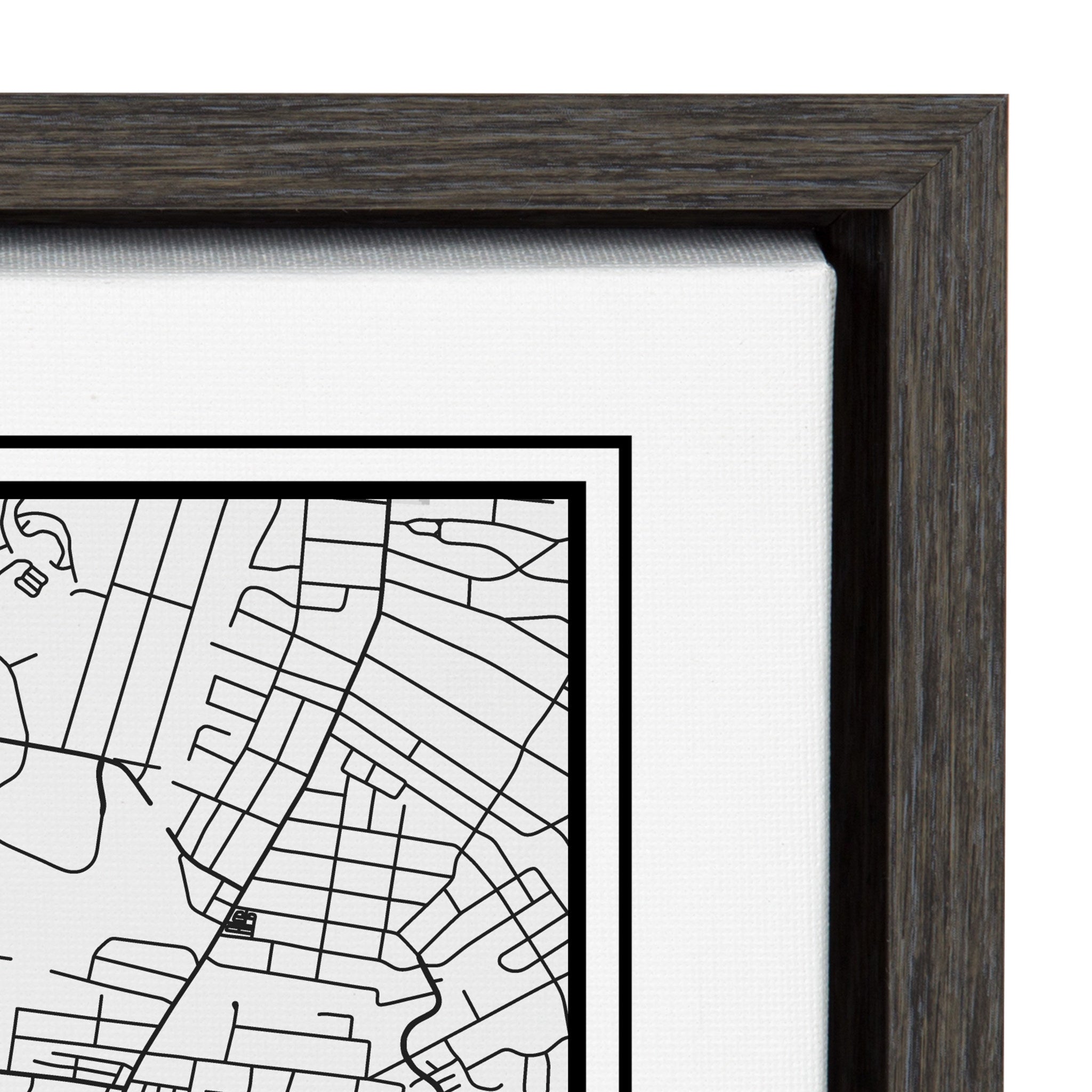 Sylvie Nashville Modern Map Framed Canvas by Jake Goossen