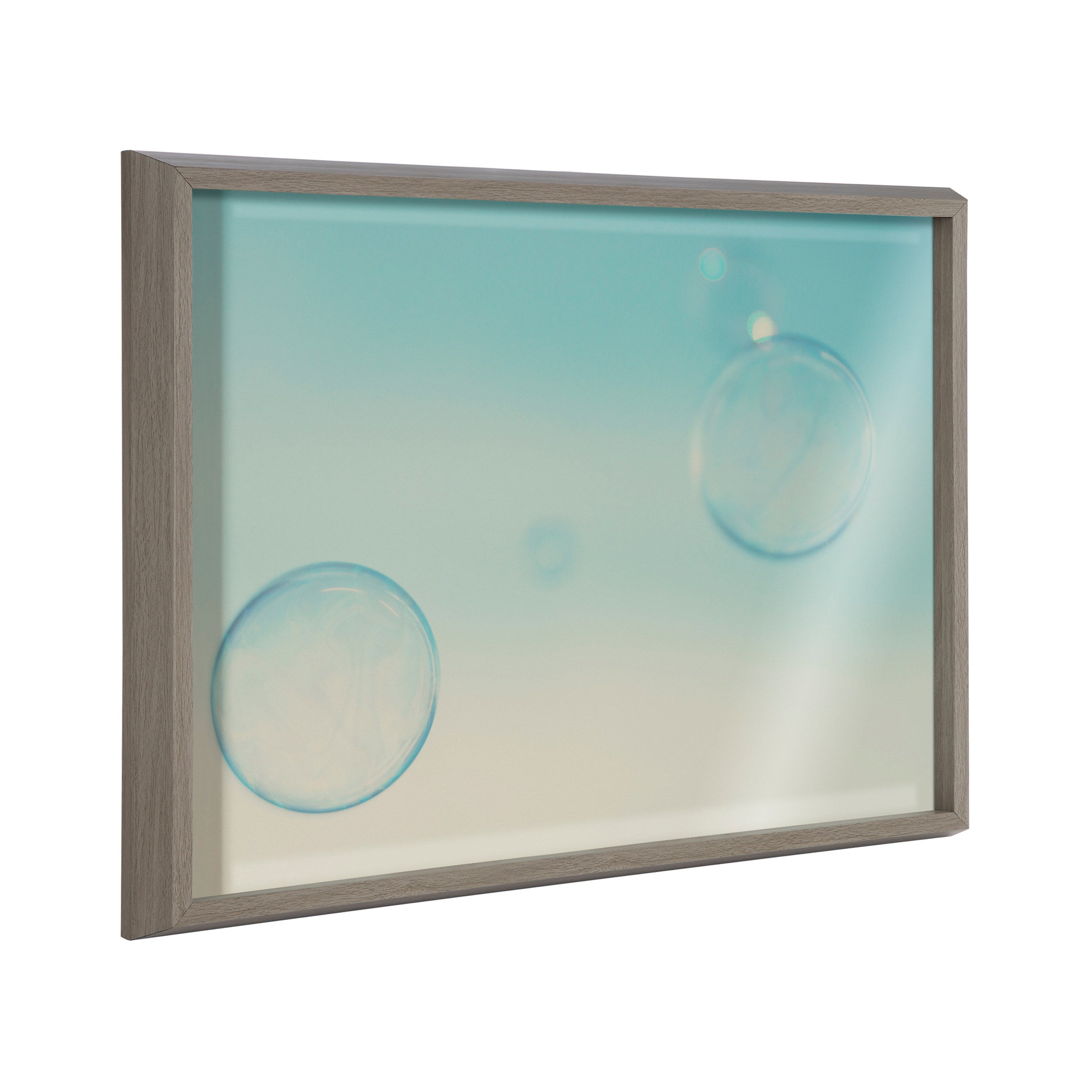 Blake Bubble Rectangle II Framed Printed Glass by Laura Evans