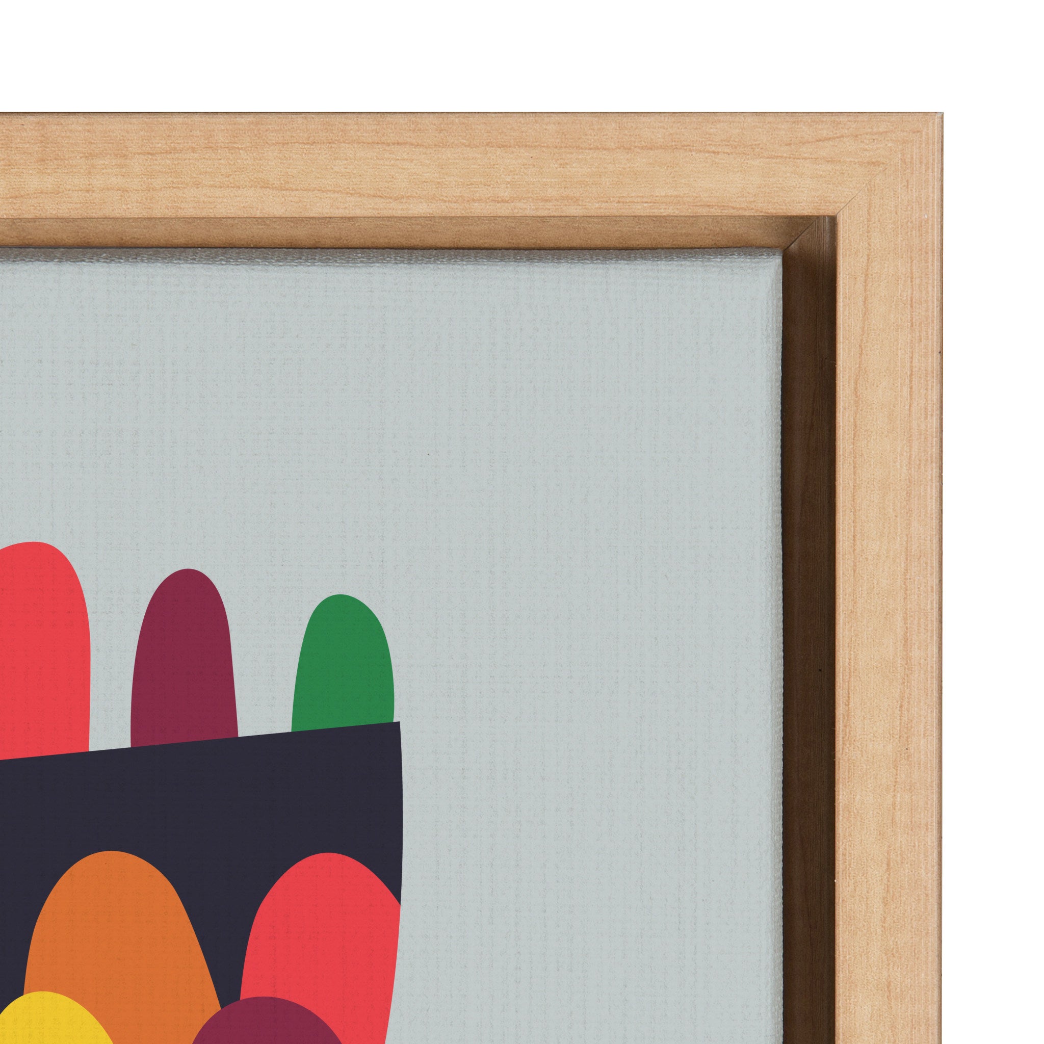 Sylvie Mid Century Modern Wildflower Framed Canvas by Rachel Lee of My Dream Wall