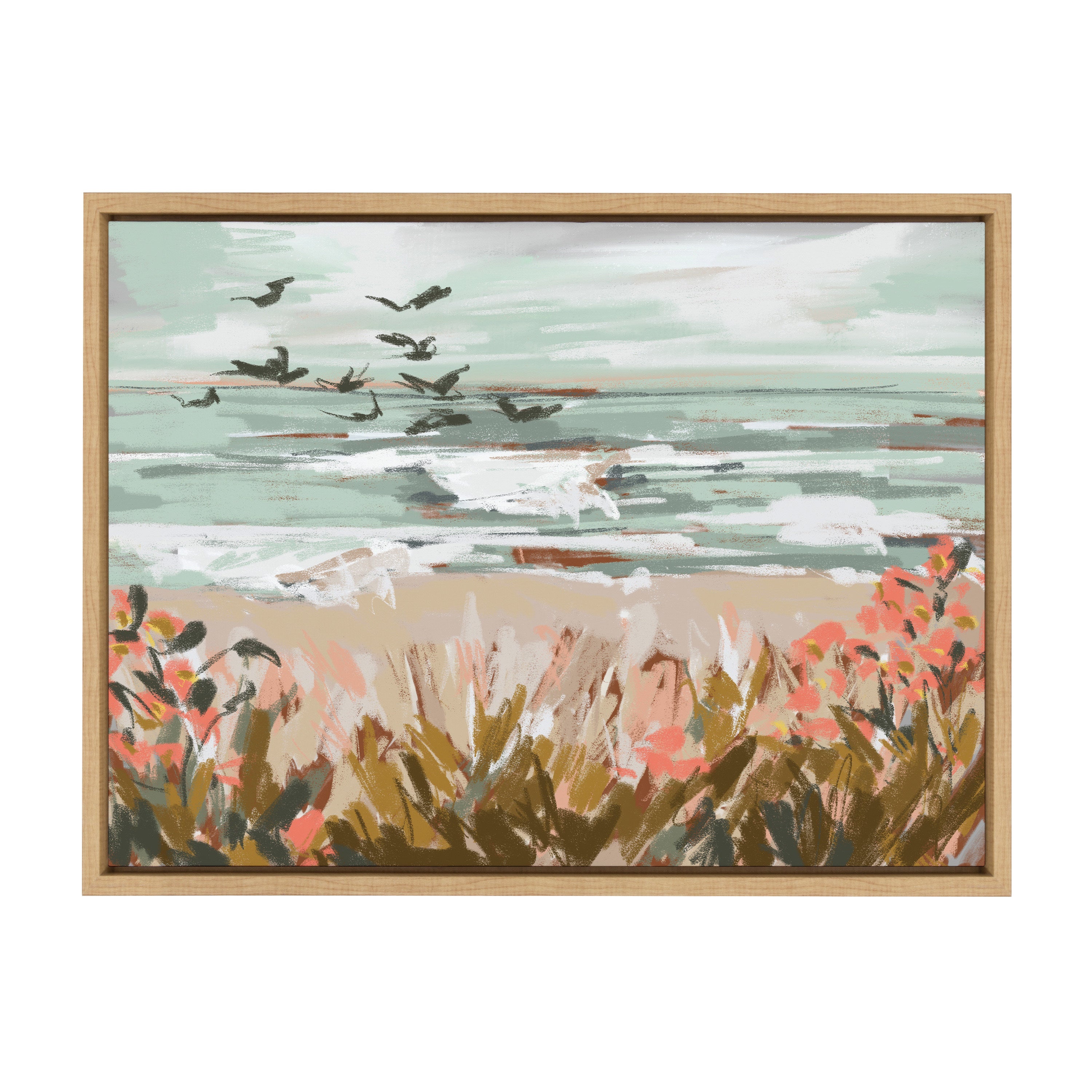 Sylvie Landscape 09 Beach Framed Canvas by Annie Quigley