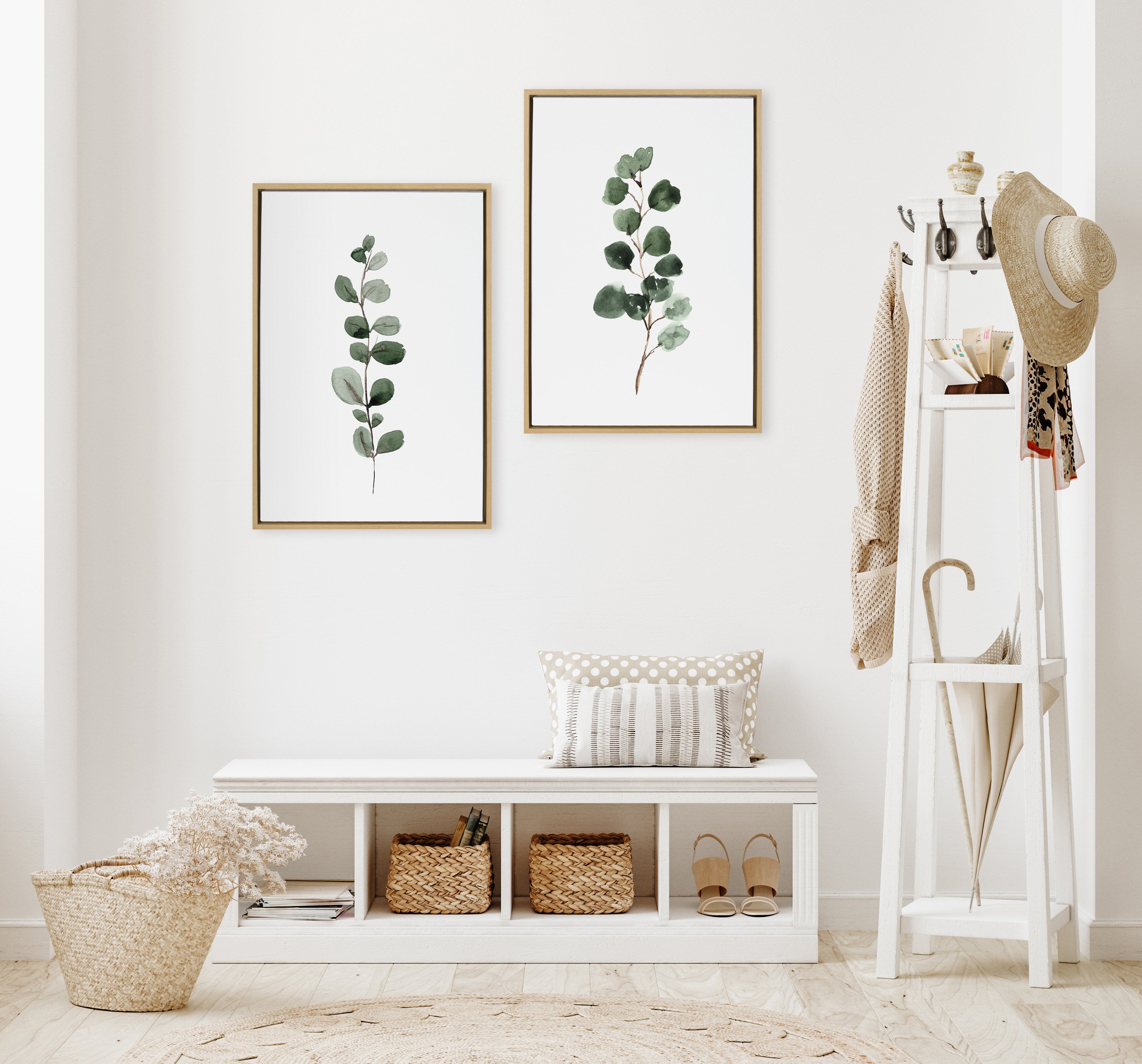 Sylvie Eucalyptus 1a Framed Canvas by Maja Mitrovic of Makes My Day Happy