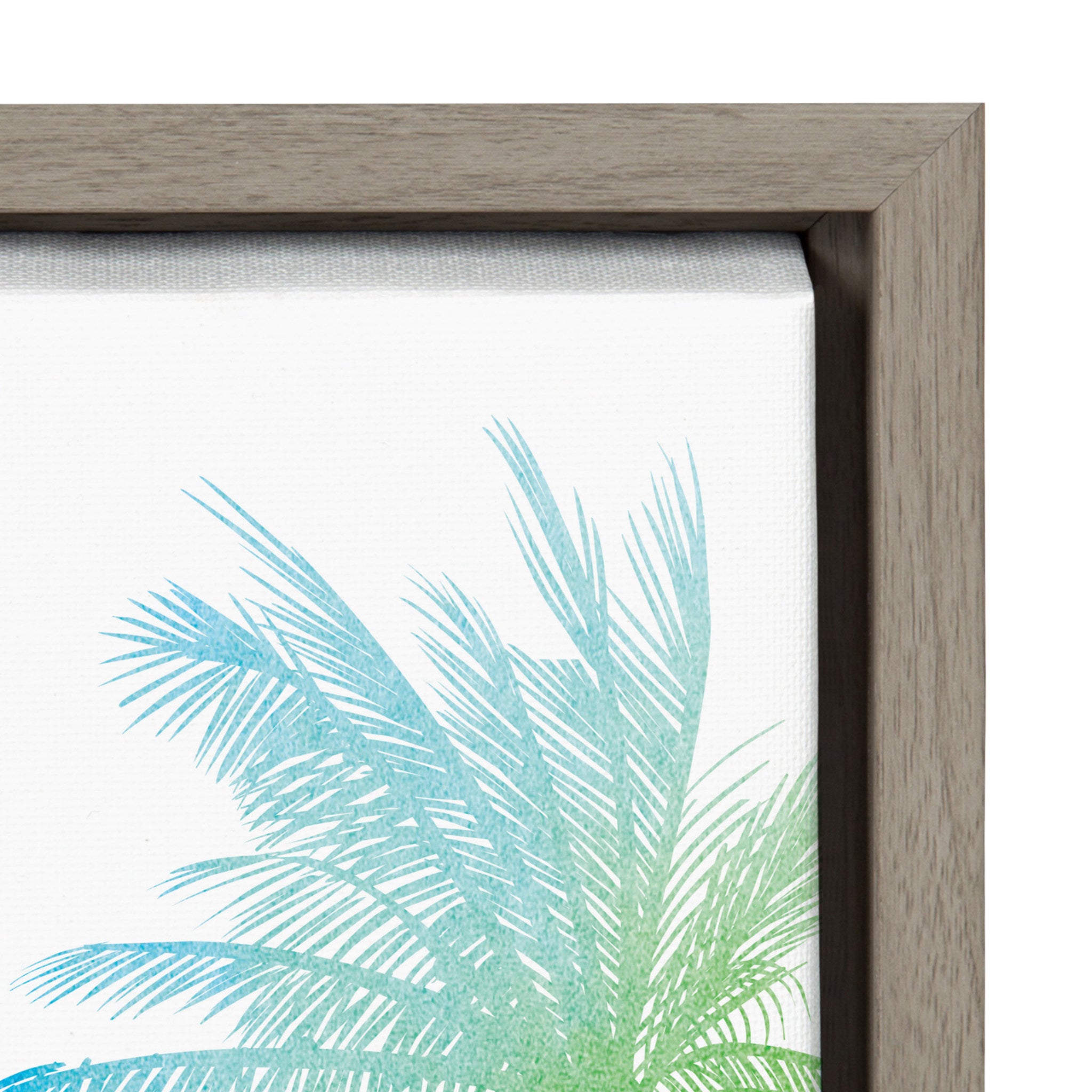 Sylvie Rainbow Palms Framed Canvas by Nikki Chu