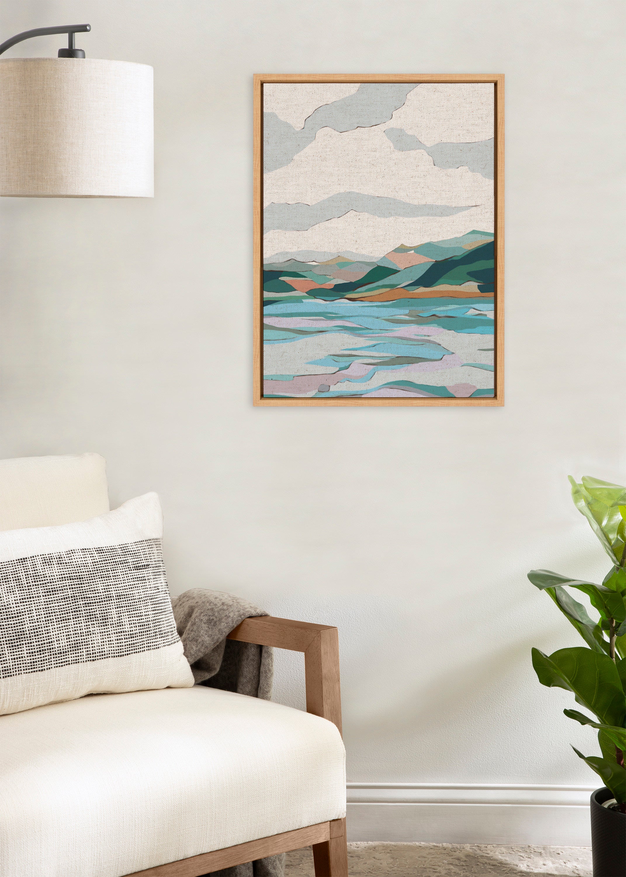 Sylvie Dal Lake Framed Canvas by Nikita Jariwala