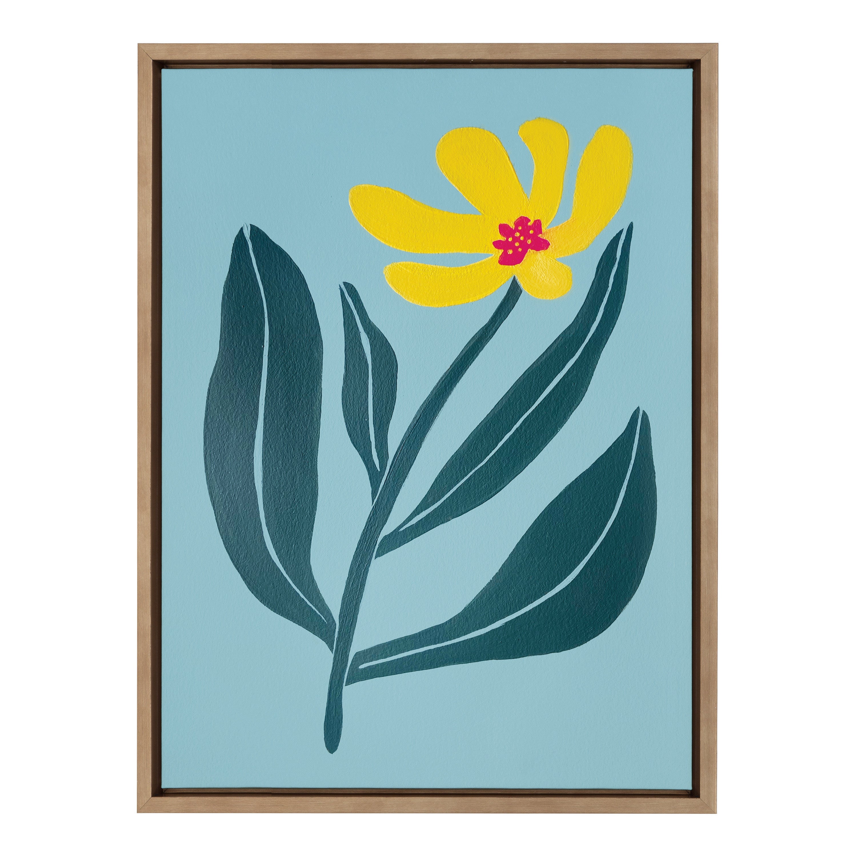 Sylvie Yellow Flower Framed Canvas by Emma Daisy