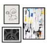 Sylvie NC Street Art 2, Inner Battle, and Abstract Sunset Framed Canvas