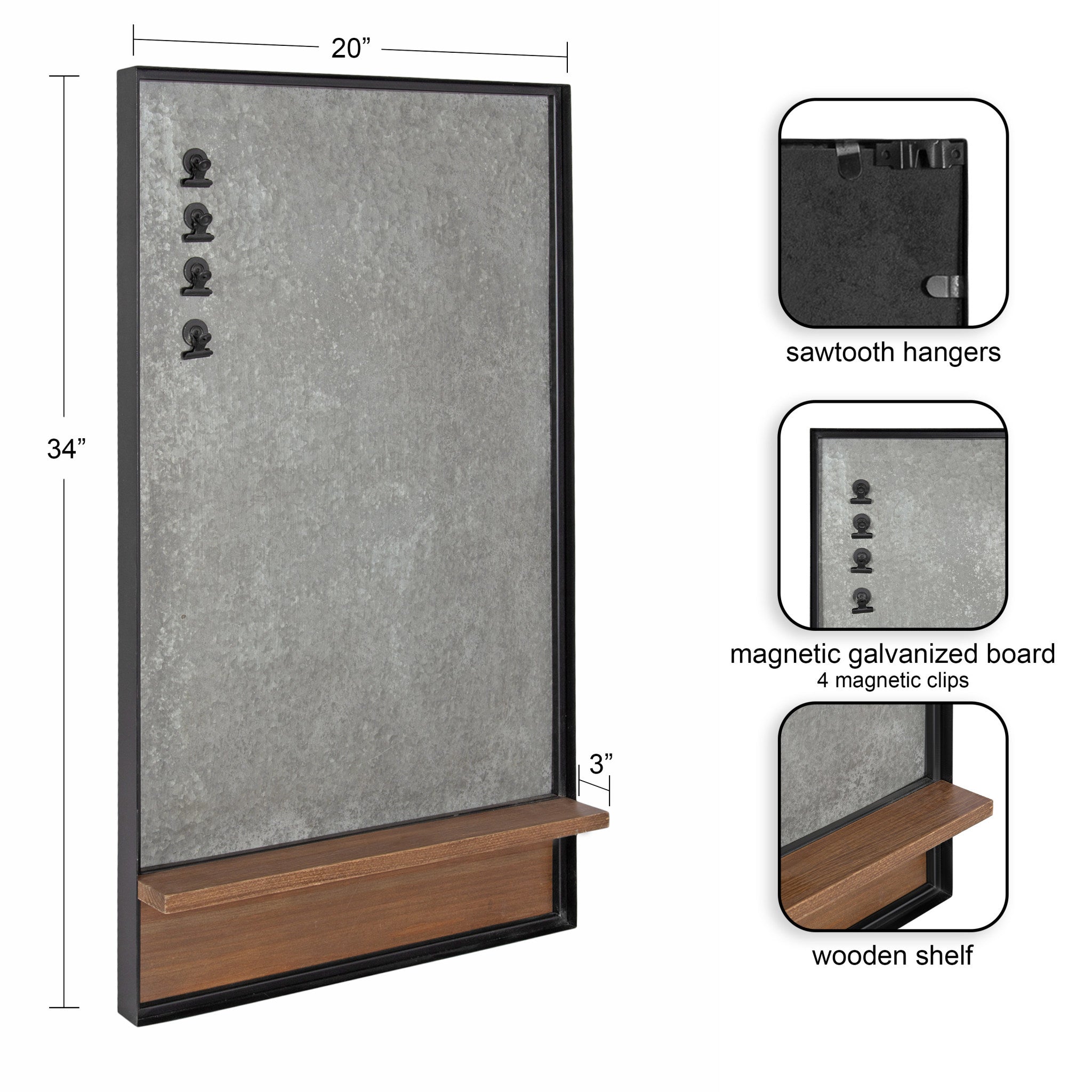 Owing Galvanized Metal Magnetic Board