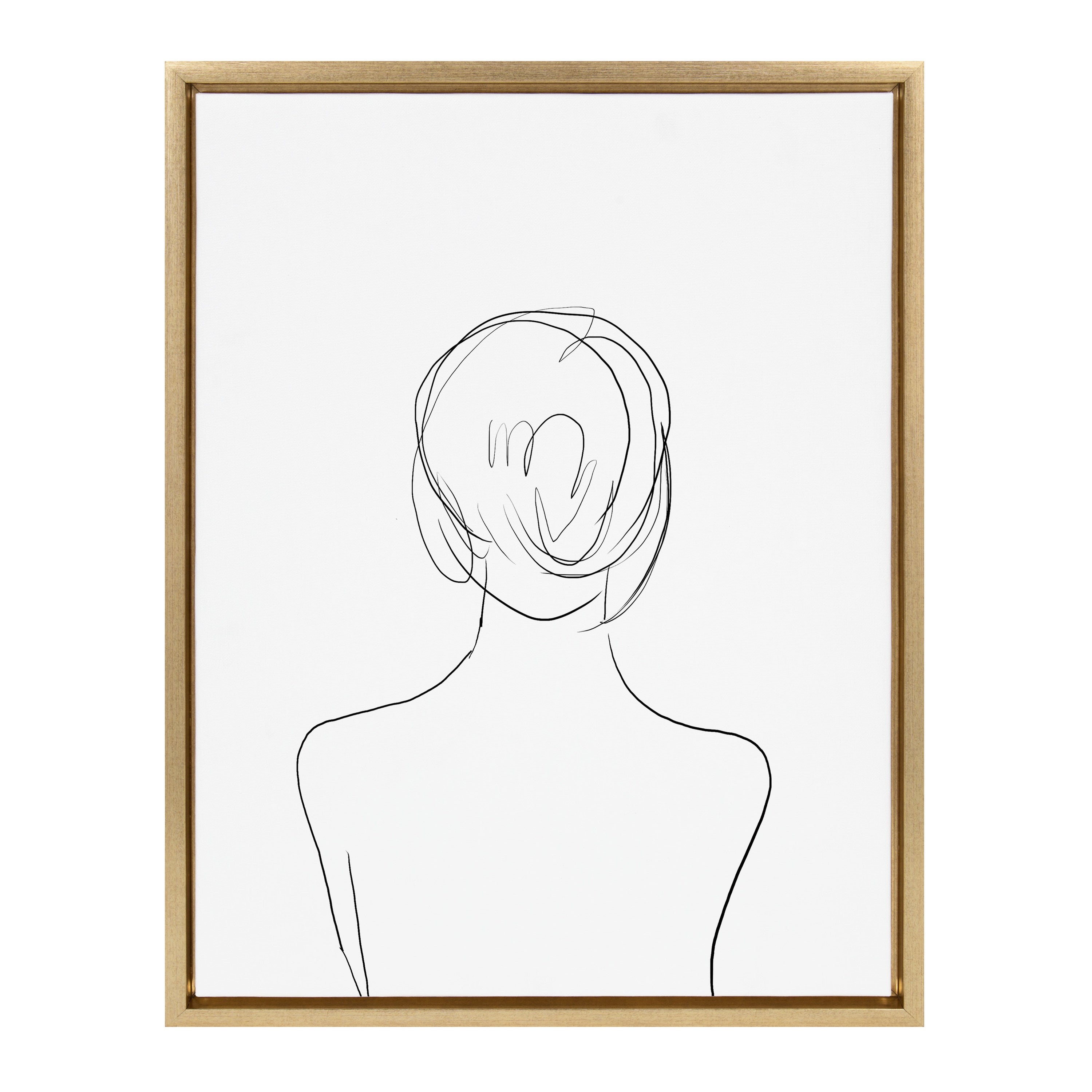 Sylvie Minimalist Woman Framed Canvas by Teju Reval of SnazzyHues