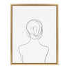 Sylvie Minimalist Woman Framed Canvas by Teju Reval of SnazzyHues