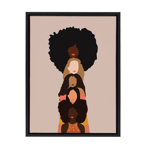 Sylvie Sisters Framed Canvas by Oris Eddu