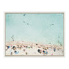 Sylvie Turquoise Beach from Above Framed Canvas by Amy Peterson Art Studio