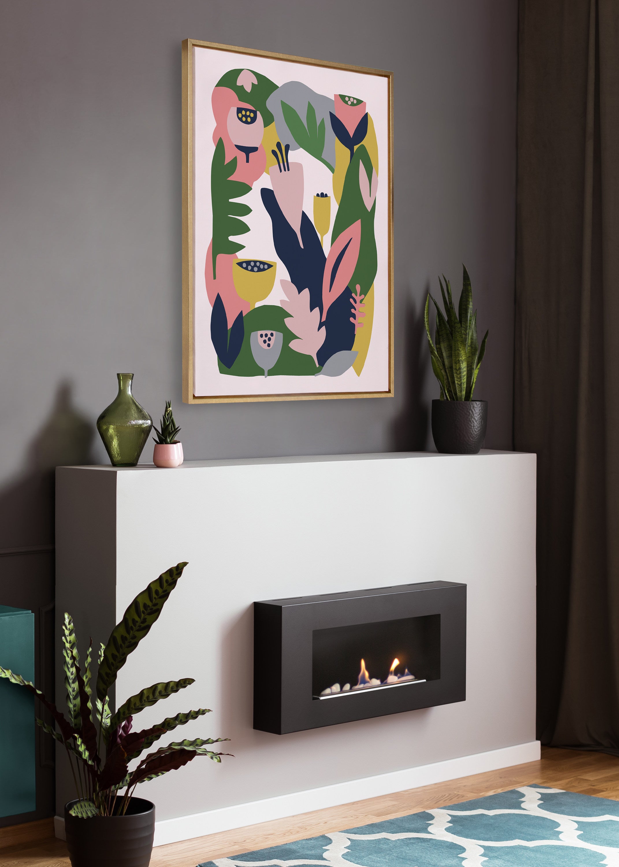 Sylvie Myriam's Garden Framed Canvas by Myriam VanNeste