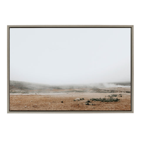 Sylvie Fogged Landscape Framed Canvas by Alicia Abla