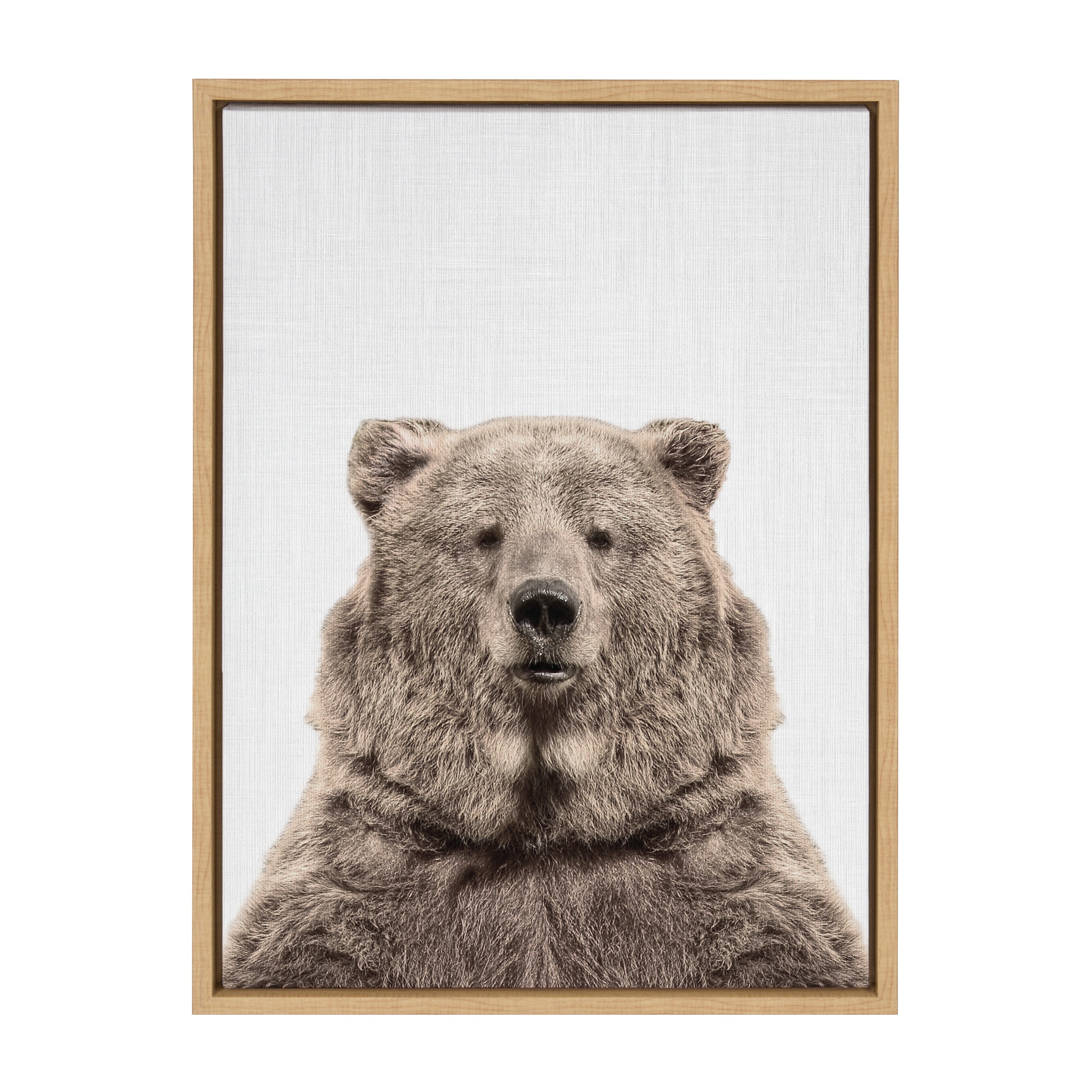 Sylvie Bear European Color Framed Canvas by Simon Te of Tai Prints