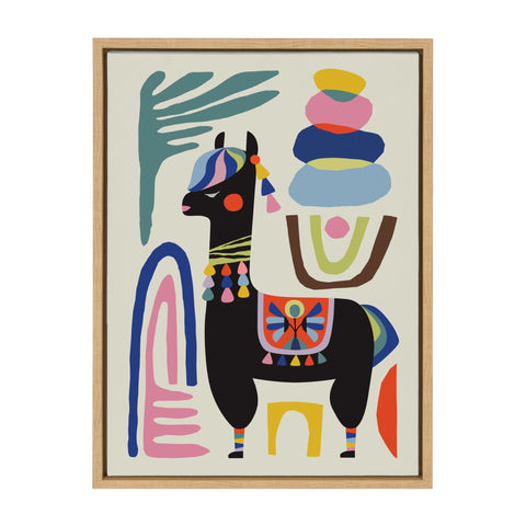 Sylvie Llama Mesatawe Framed Canvas by Rachel Lee of My Dream Wall