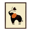 Sylvie Modern Elephant Framed Canvas by Amber Leaders Designs